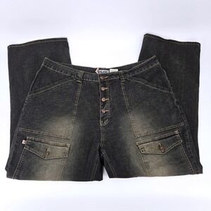 Plugg Vintage Y2K Women's Baggy Wide Leg Cargo‎ Jeans 20W 22W Whimsigoth